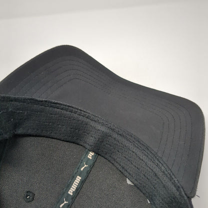 PUMA Fitted Baseball Cap Black One Size Lightweight Embroidered 6 Panel
