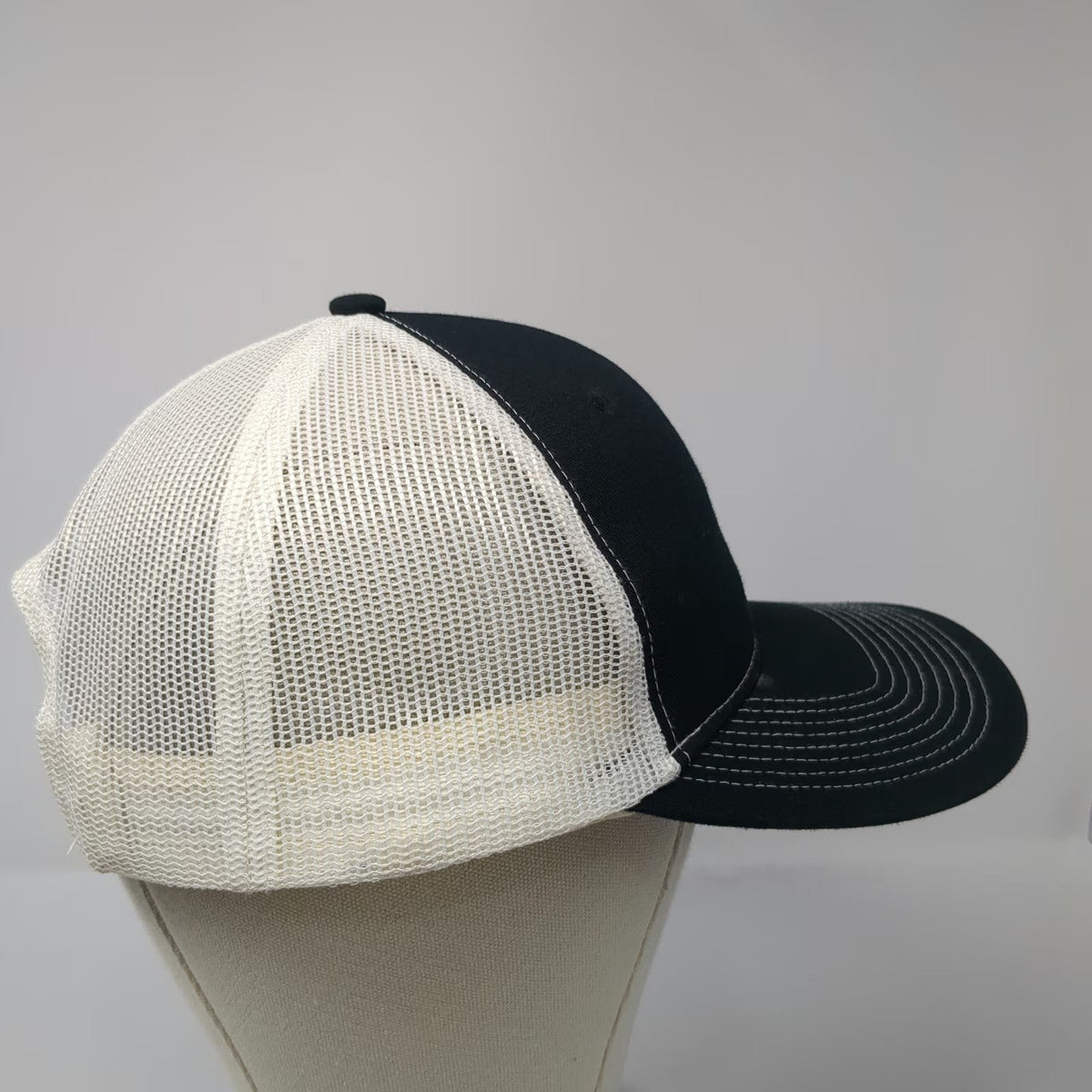 Port Authority Trucker Hat Black White One Size Monarch Pro Painting Crown Mesh