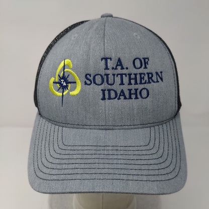 T.A. Of Southern Idaho Snapback Trucker Hat Gray One Size Mesh Back Richardson