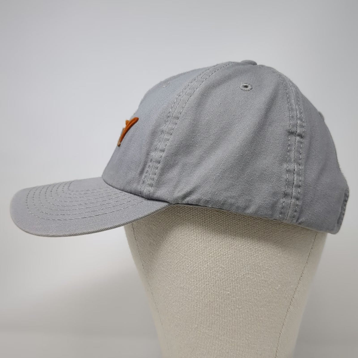 Greg Norman Baseball Cap Gray One Size Shark Logo Golf Adjustable Hat Cotton