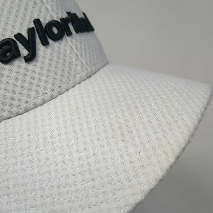 TaylorMade Baseball Cap White XL M1 PSi Golf Performance Mesh Stretch Fit hat