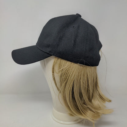 Unbranded Strapback Hat Hair Wig Black One Size 6 Panel Vent Holes