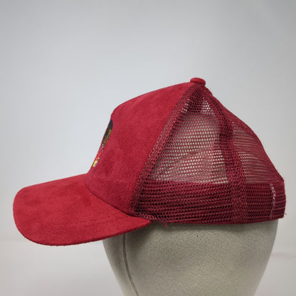 Vice Girls Red One Size Graphic Mesh Back Trucker Snapback Embroidery Suede Hat