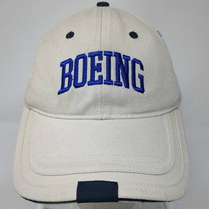 Cap America Baseball Cap Beige One Size Boeing Logo Blue Black Strapback Hat