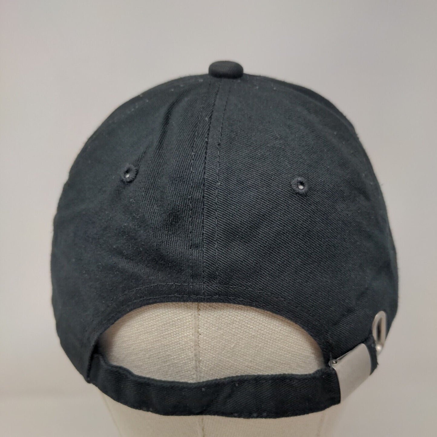 For Use On Head Only Slideback Hat Black One Size Embroidered 6 Panel