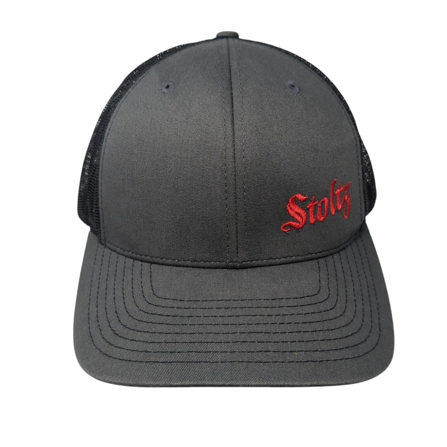 Stoltz Snapback 112 Trucker Hat Gray One Size Adjustable Mesh Back Richardson