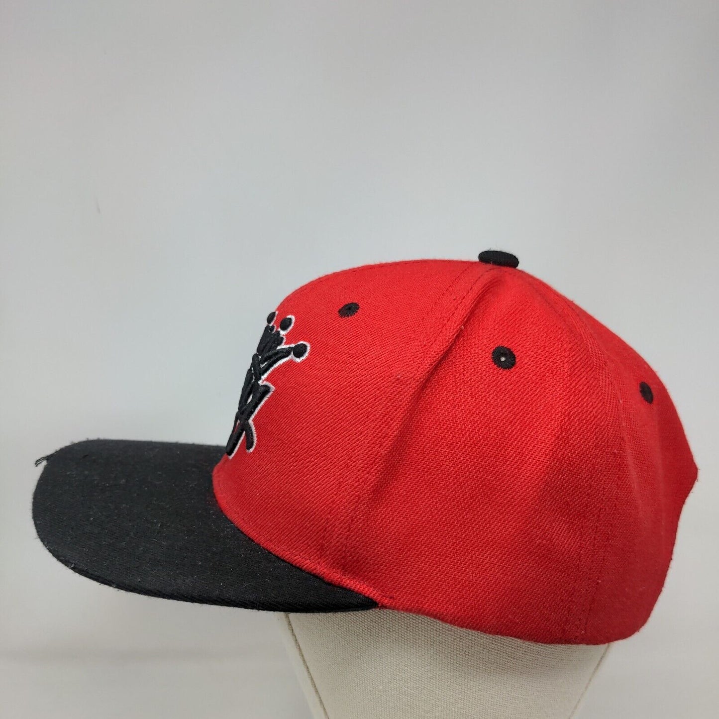 Ring of Fire Snapback Hat Red Black OS Embroidered King Crown Logo Acrylic