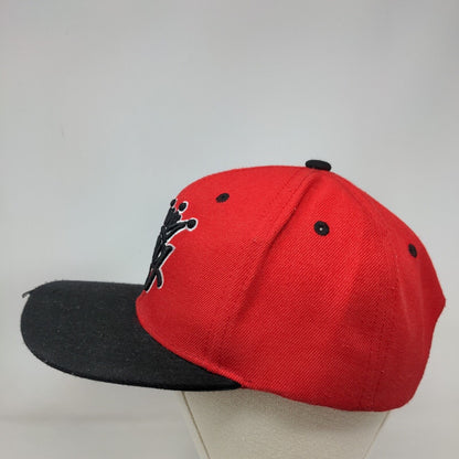 Ring of Fire Snapback Hat Red Black OS Embroidered King Crown Logo Acrylic