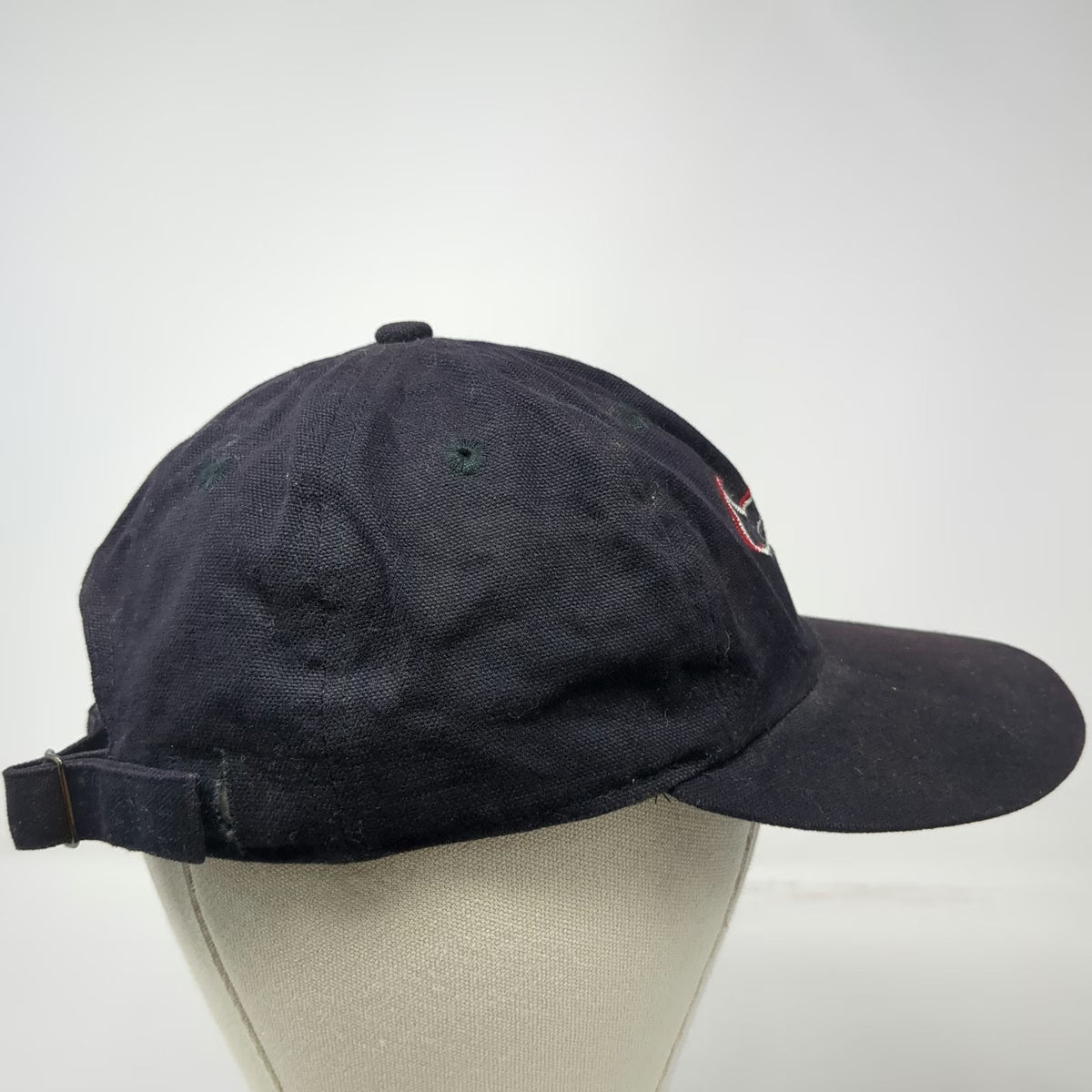 Nike Baseball Cap Black Slideback Embroidered Swoosh Logo 6 Panel Hat Vintage