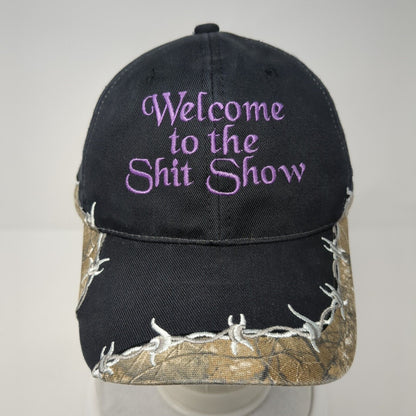 Welcome To The S*** Show Strapback Hat Black OS Adjustable Realtree Outdoor Cap