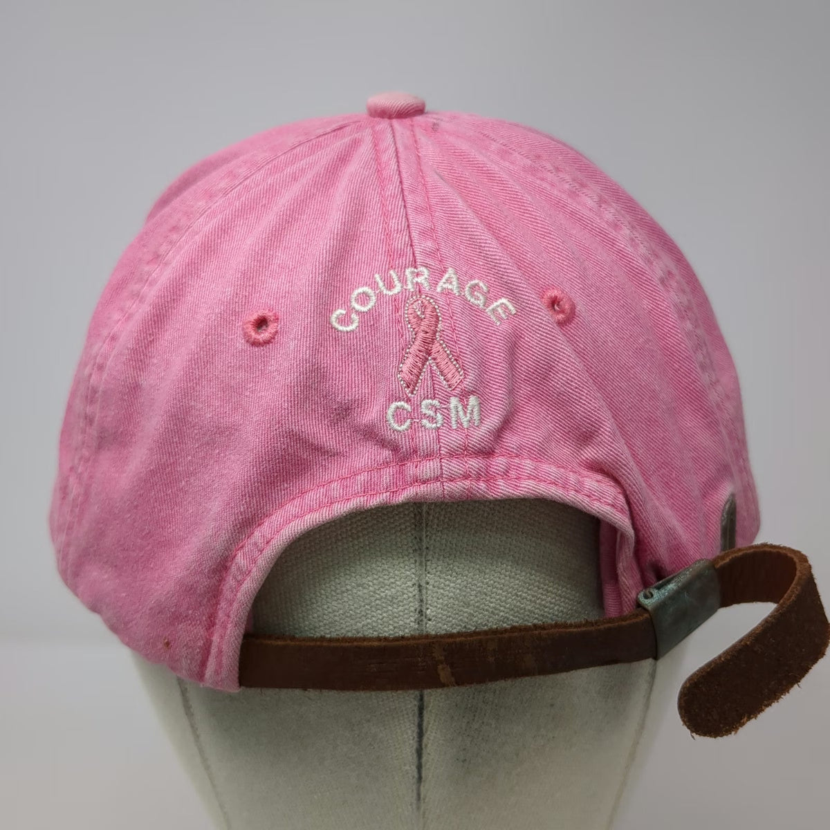 Adams Baseball Cap Pink One Size Mad Lax Lacrosse Breast Cancer Courage Hat