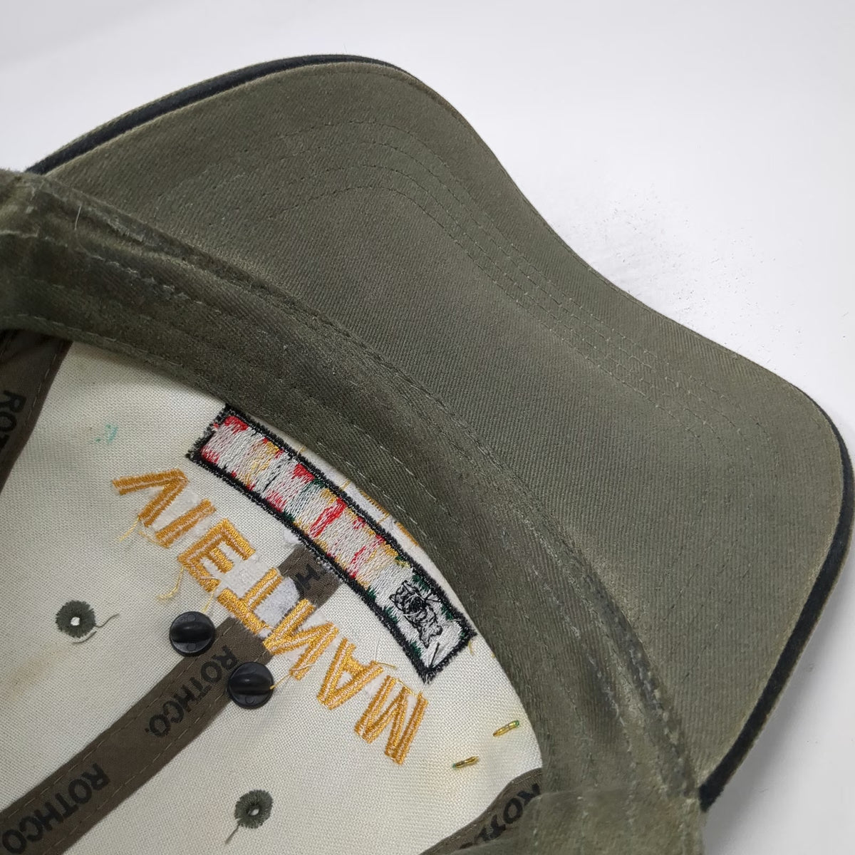 Rothco Vietnam Veteran Green One Size Baseball Cap Hat Strapback Ribbons CIB