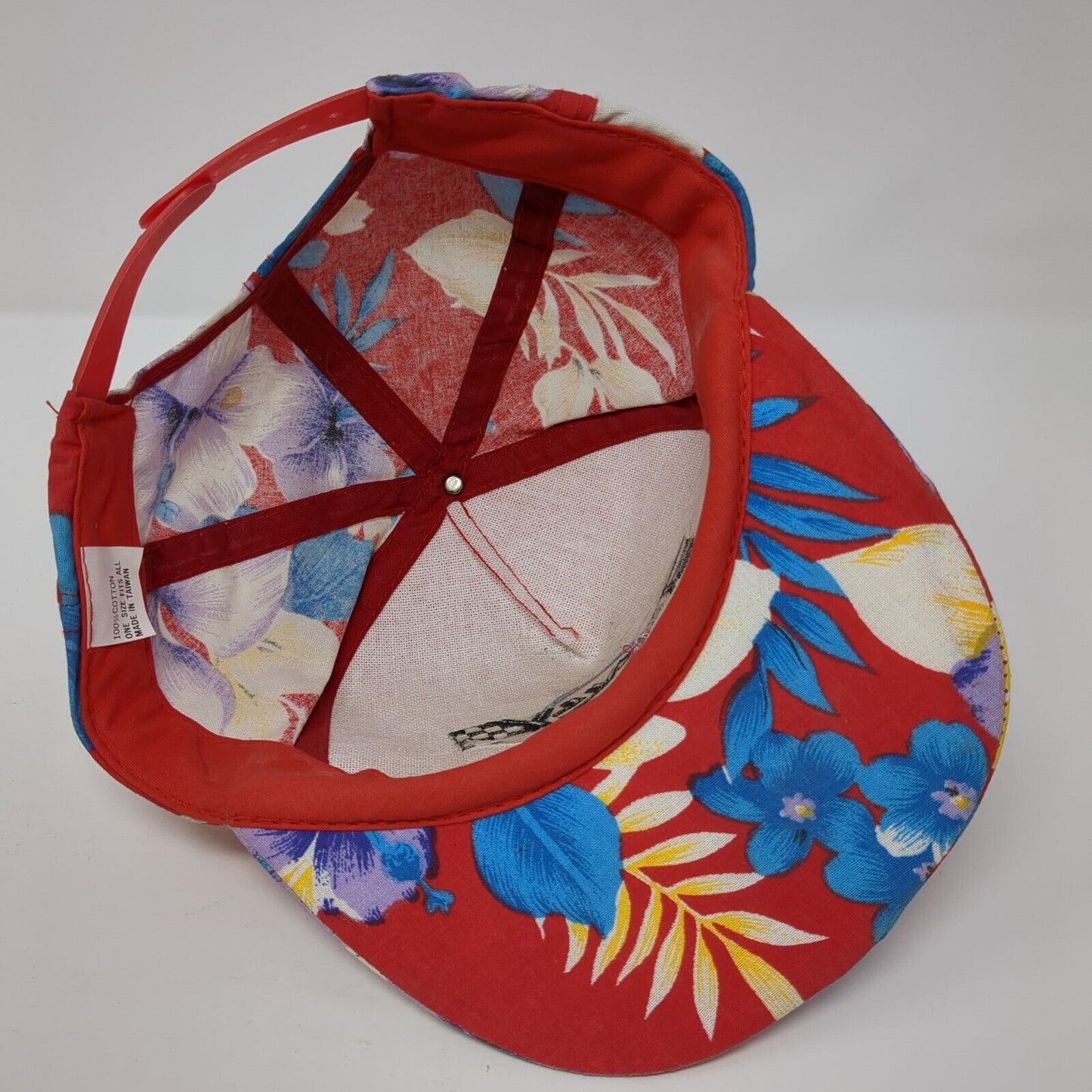 Rally Snapback Hat Multicolor OS Adjustable Embroidered Floral Print Cotton