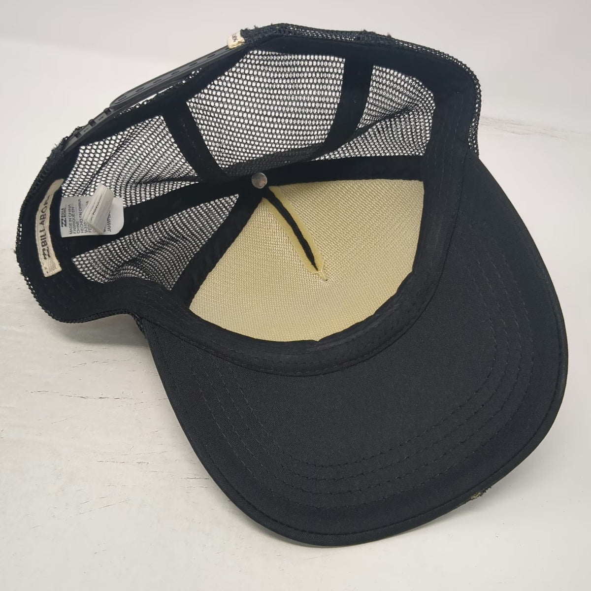Billabong Trucker Hat Black One Size Pink Purple Red Stripes Mesh Snapback Surf