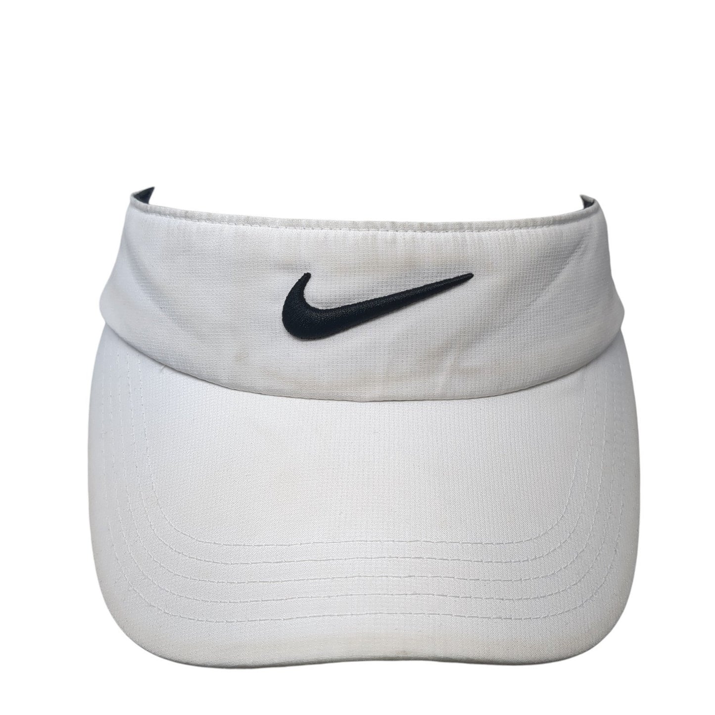 Nike Golf Strapback Sun Visor Hat White OS Adjustable Lightweight Embroidered