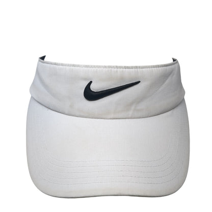 Nike Golf Strapback Sun Visor Hat White OS Adjustable Lightweight Embroidered
