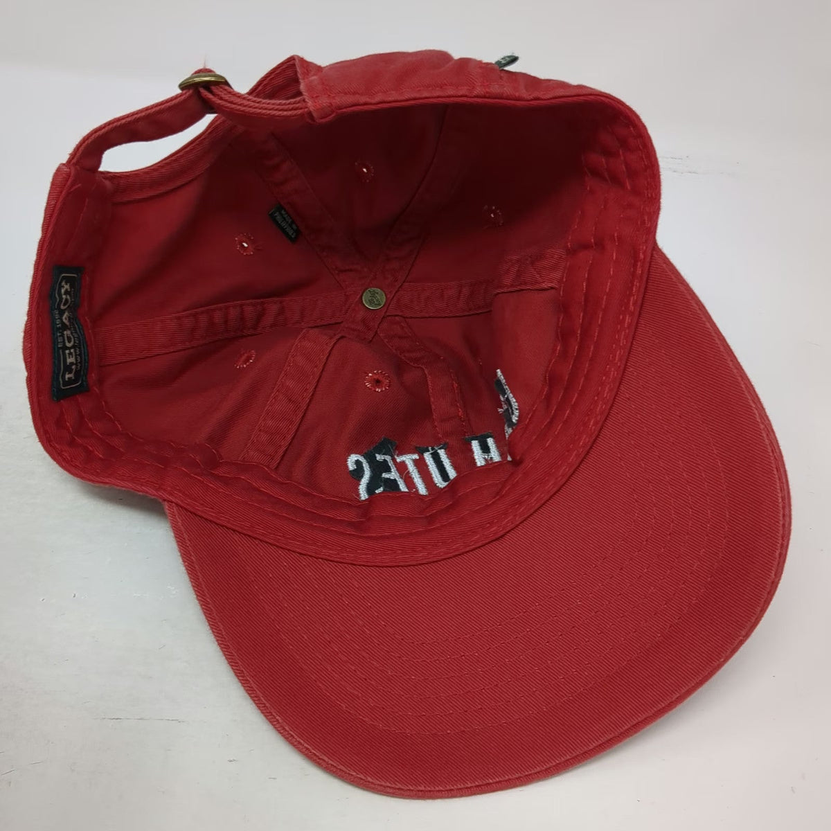 Utah Utes NCAA Legacy Cap Red One Size Slideback Embroidered Logo Curved Brim