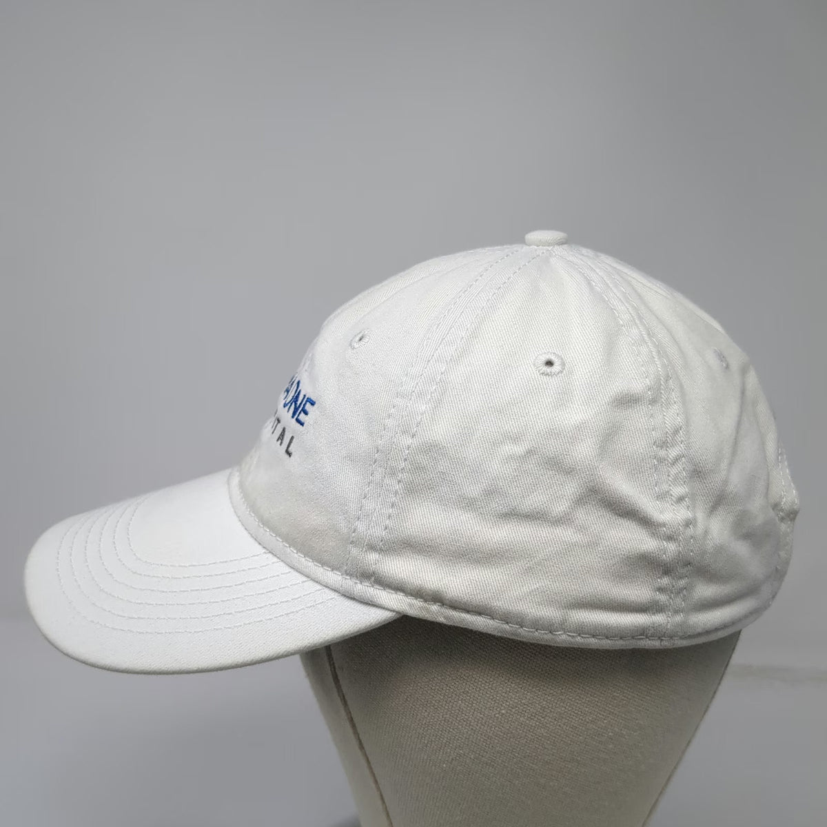Sportsman Lima One Capital Baseball Cap White One Size Slideback Cotton Logo Hat
