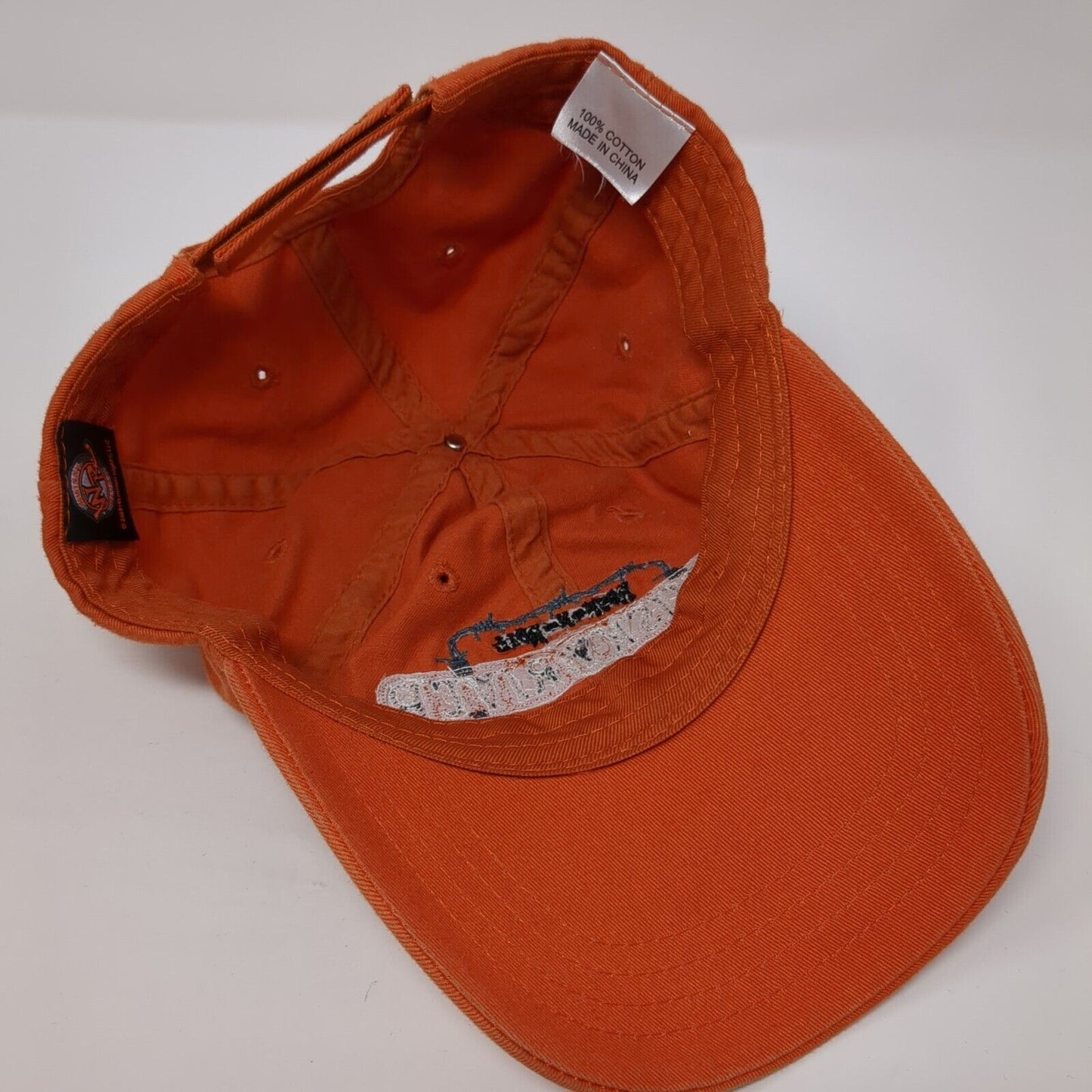 Rock-N-Roll Outlaw Whisky River Charlotte Strapback Hat Orange OS Adjustable
