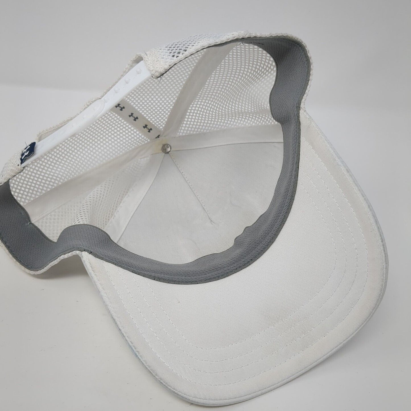 USA Snapback Trucker Hat White OS Adjustable Patriotic Mesh Back Under Armour