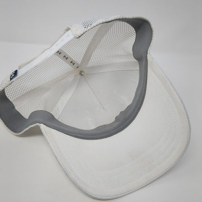 USA Snapback Trucker Hat White OS Adjustable Patriotic Mesh Back Under Armour