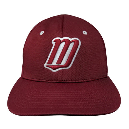 Richardson Men's Fitted Hat Red S-M Embroidered Big M Logo PATS 40