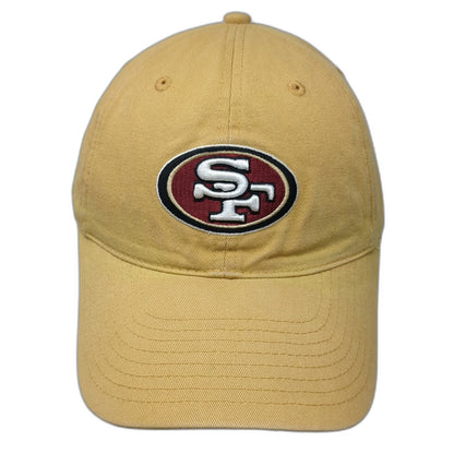 San Francisco 49ers NFL Yellow One Size Cotton Slideback Hat Logo Curved Brim