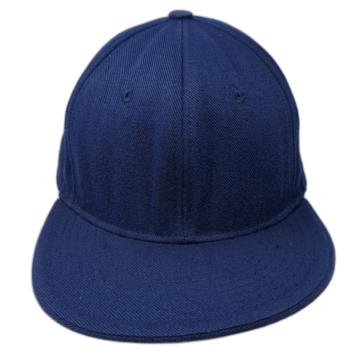 HATCO Baseball Cap Blue 7 3/8 Flat Bill Structured Acrylic Fitted Blank Hat
