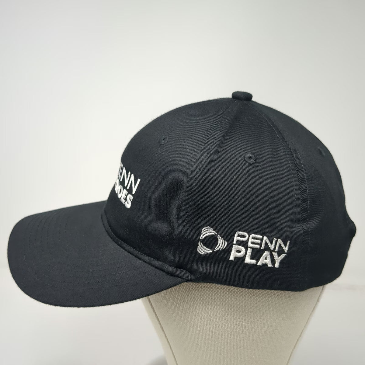 Port Authority Snapback Black Hat One Size Penn Heroes Play Embroidered Shield