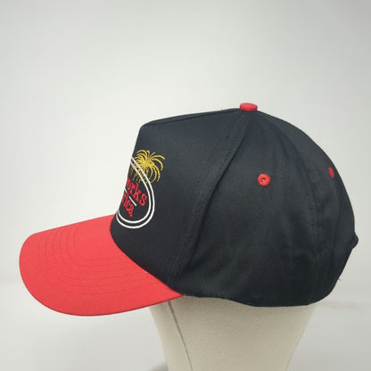 Fireworks America 5 Panel Snapback Hat Black Red One Size Embroidered Logo