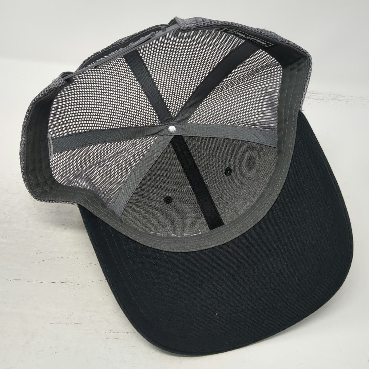 Richardson Trucker Hat Black One Size Rangen Logo Mesh Back Snapback Adjustable