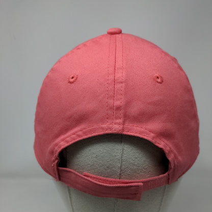 Unbranded Strapback Hat Pink OSFM Adjustable Vented Holes 6 Panel Blank