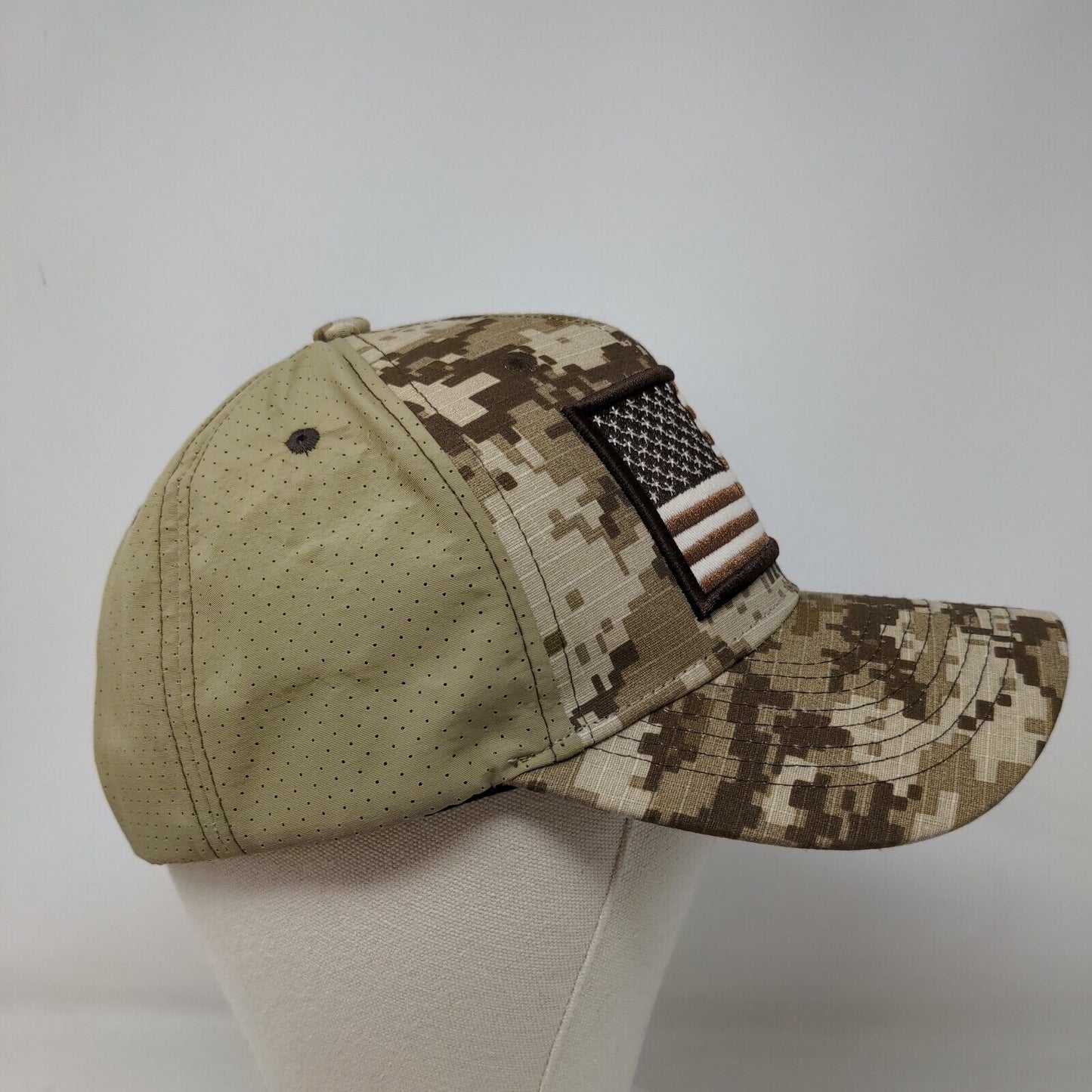 Unbranded Men's Snapback Hat Digital Camo Embroidered Patriotic American Flag