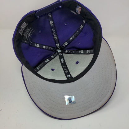 New Era Mens Snapback Hat Purple Size OSFM Embroidered Los Angeles Lakers 9Fifty