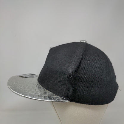Sports Cap Snapback Hat Black One Size Adjustable Colorblock Damplush