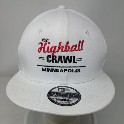 2021 Highball Crawl Minneapolis Snapback Hat White OSFM New Era 9Fifty