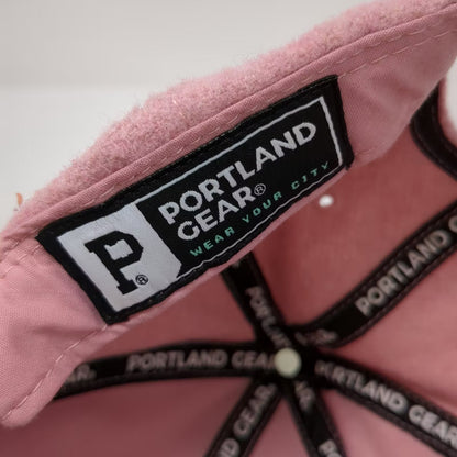 Portland Gear Baseball Cap Pink OS Embroidered P Oregon Logo Leather Strap Hat