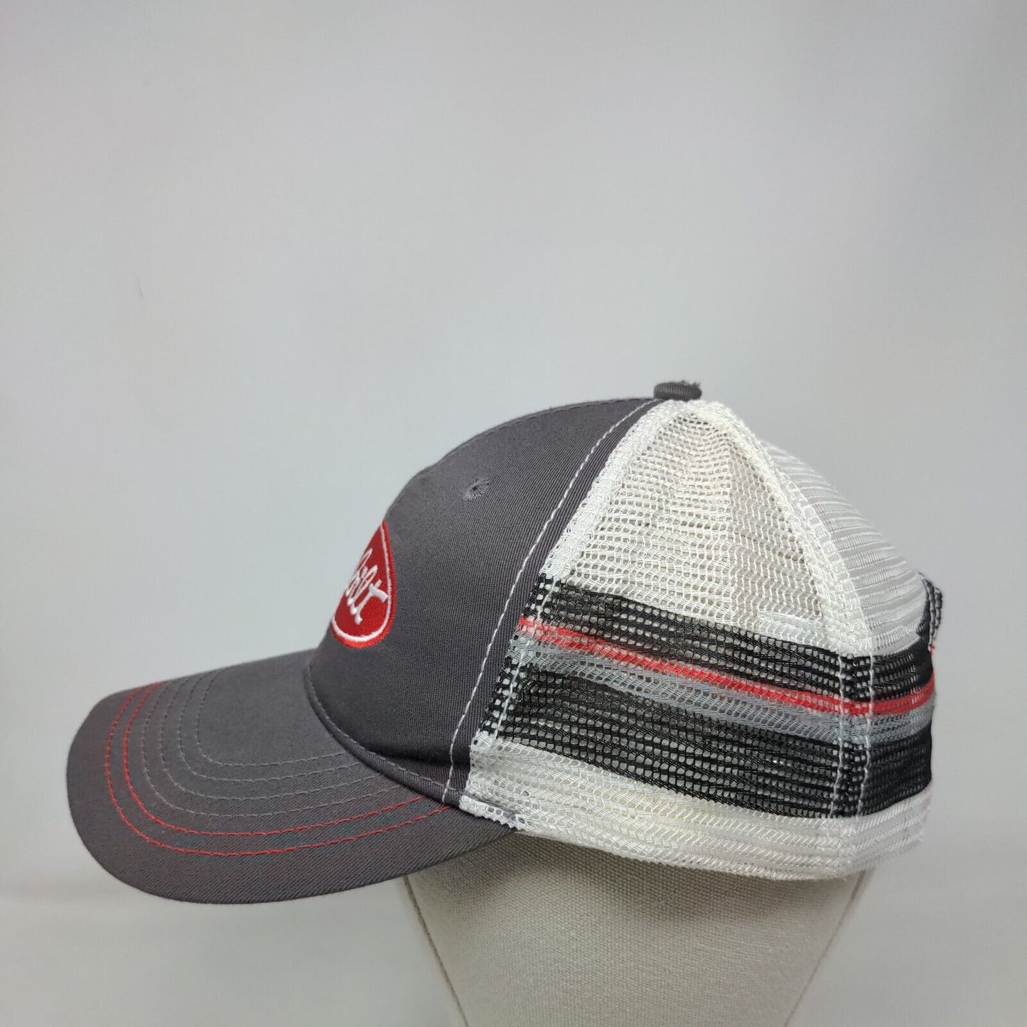Peterbilt Snapback Mesh Back Trucker Hat Gray One Size Embroidered