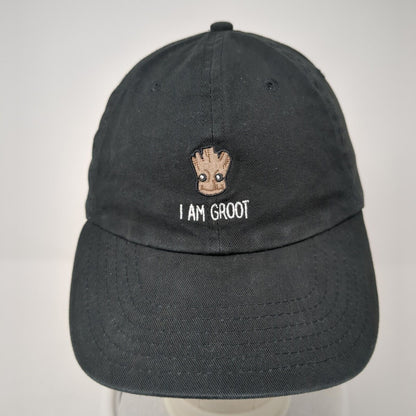 I Am Groot Slideback Hat Black One Size Guardians of the Galaxy Marvel