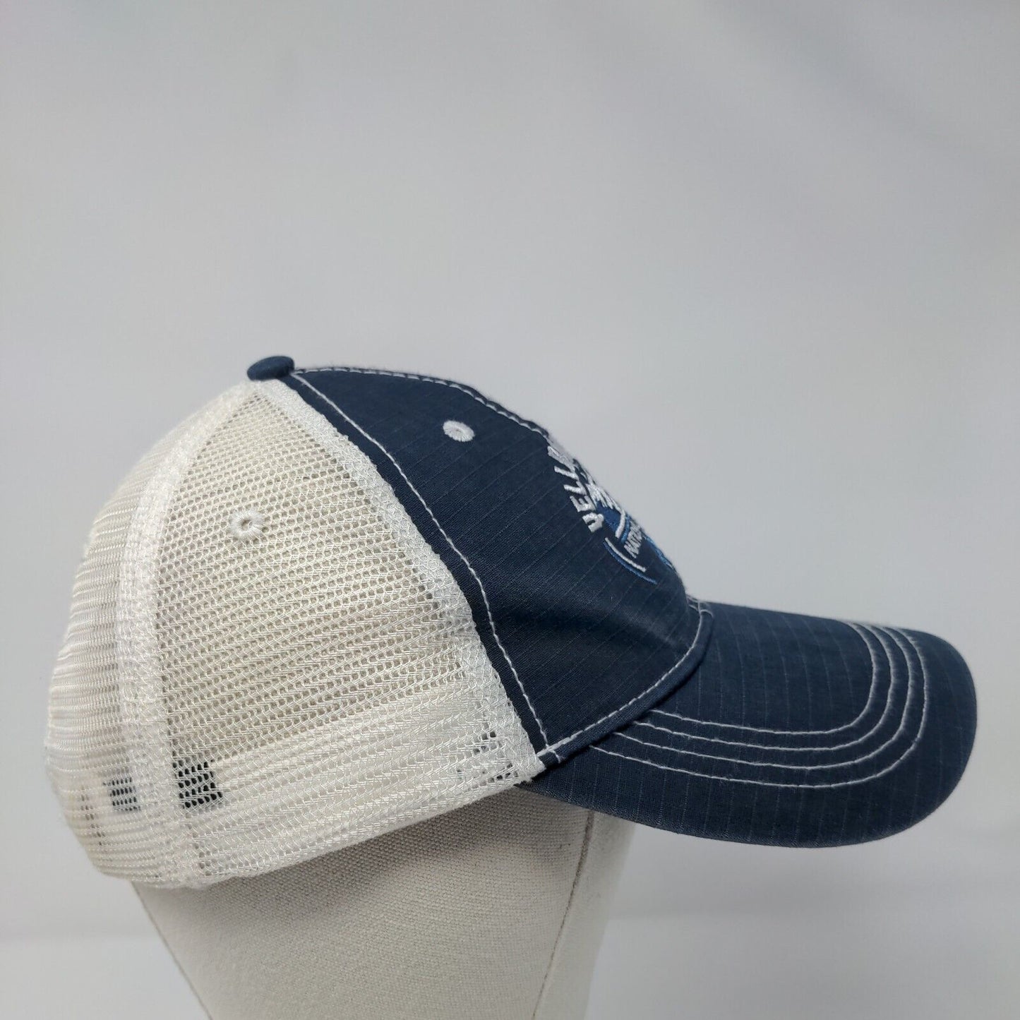 Yellowstone National Park Snapback Trucker Hat Blue OSFA Mesh Back
