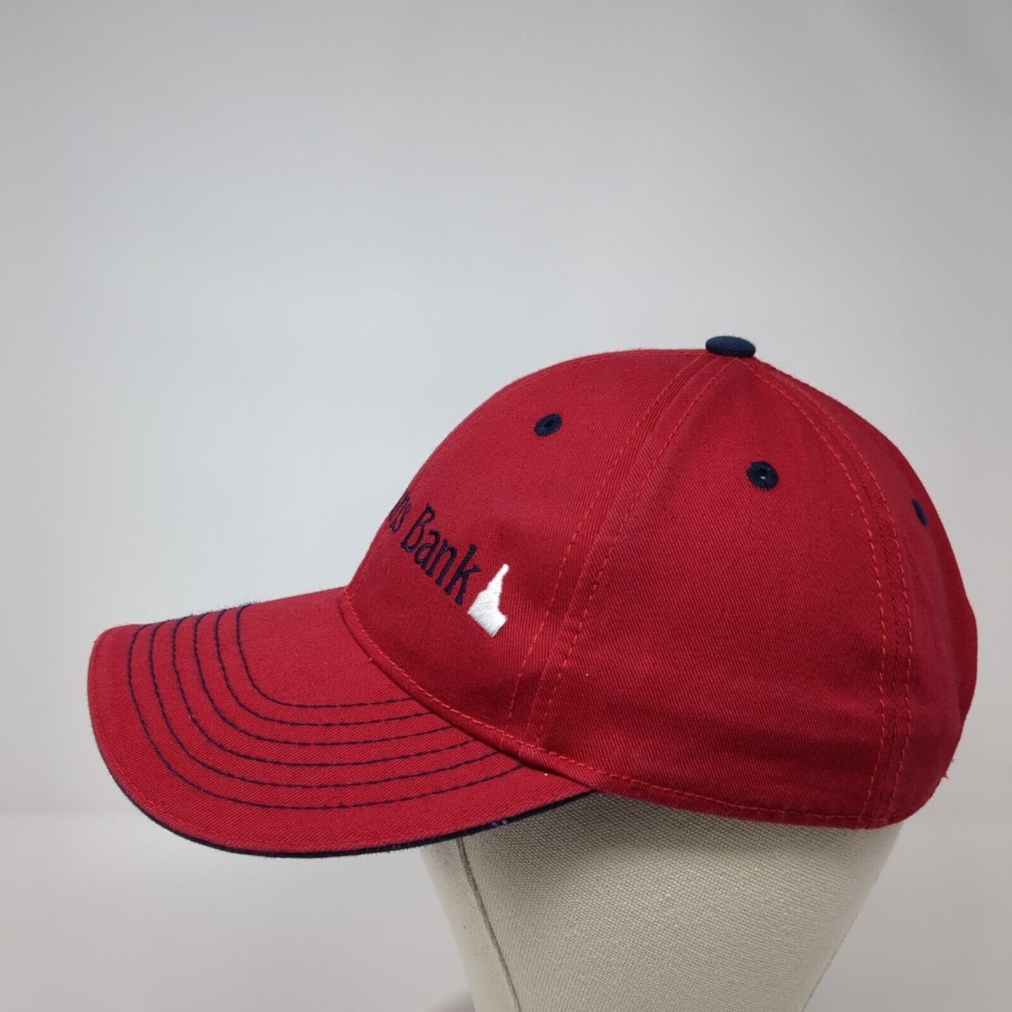 D.L. Evans Bank Idaho Strapback Hat Red One Size Embroidered 6 Panel