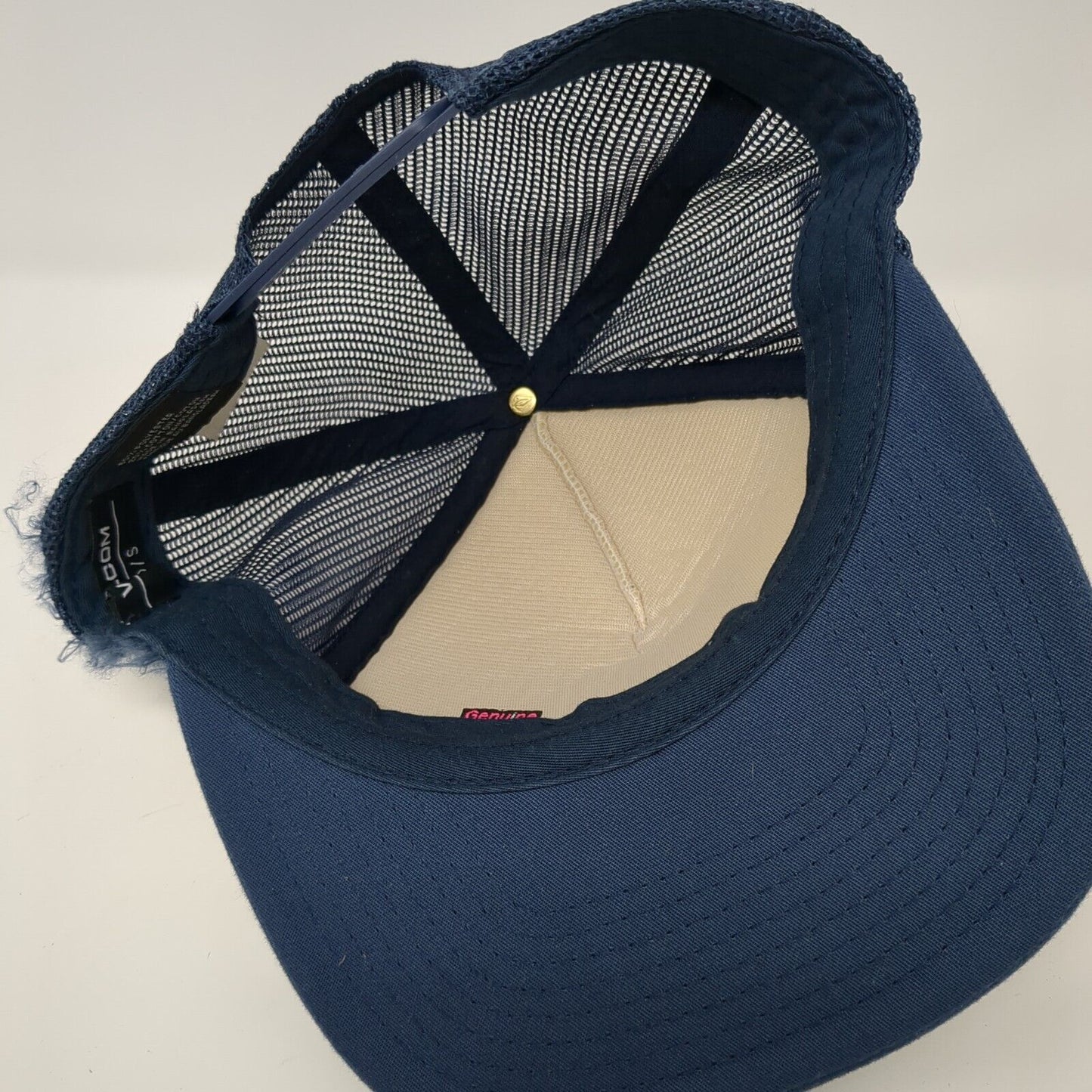 Volcom Snapback Trucker Hat Blue One Size Adjustable Mesh Back 6 Panel