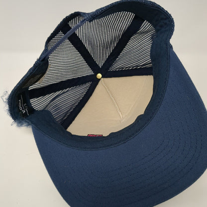 Volcom Snapback Trucker Hat Blue One Size Adjustable Mesh Back 6 Panel