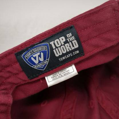 Oklahoma Sooners NCAA Top of the World Red One Size OU Logo Slideback Strap Hat