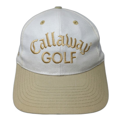 Callaway Golf Baseball Cap White Gold One Size Big Bertha Slideback 6 Panel Hat