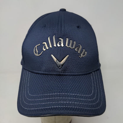 Callaway Golf Men's Strapback Hat Blue Adjustable 3D Odyssey Logo Distressed