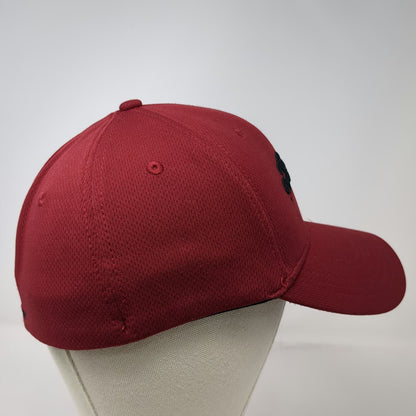 Indian Motorcycle Baseball Cap Red Black OS Embroidered Polyester Stretch Hat