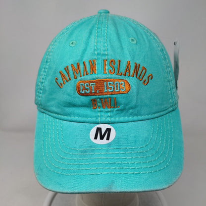 Cayman Islands Strapback Hat Blueish Green Medium Embroidered W/Tags