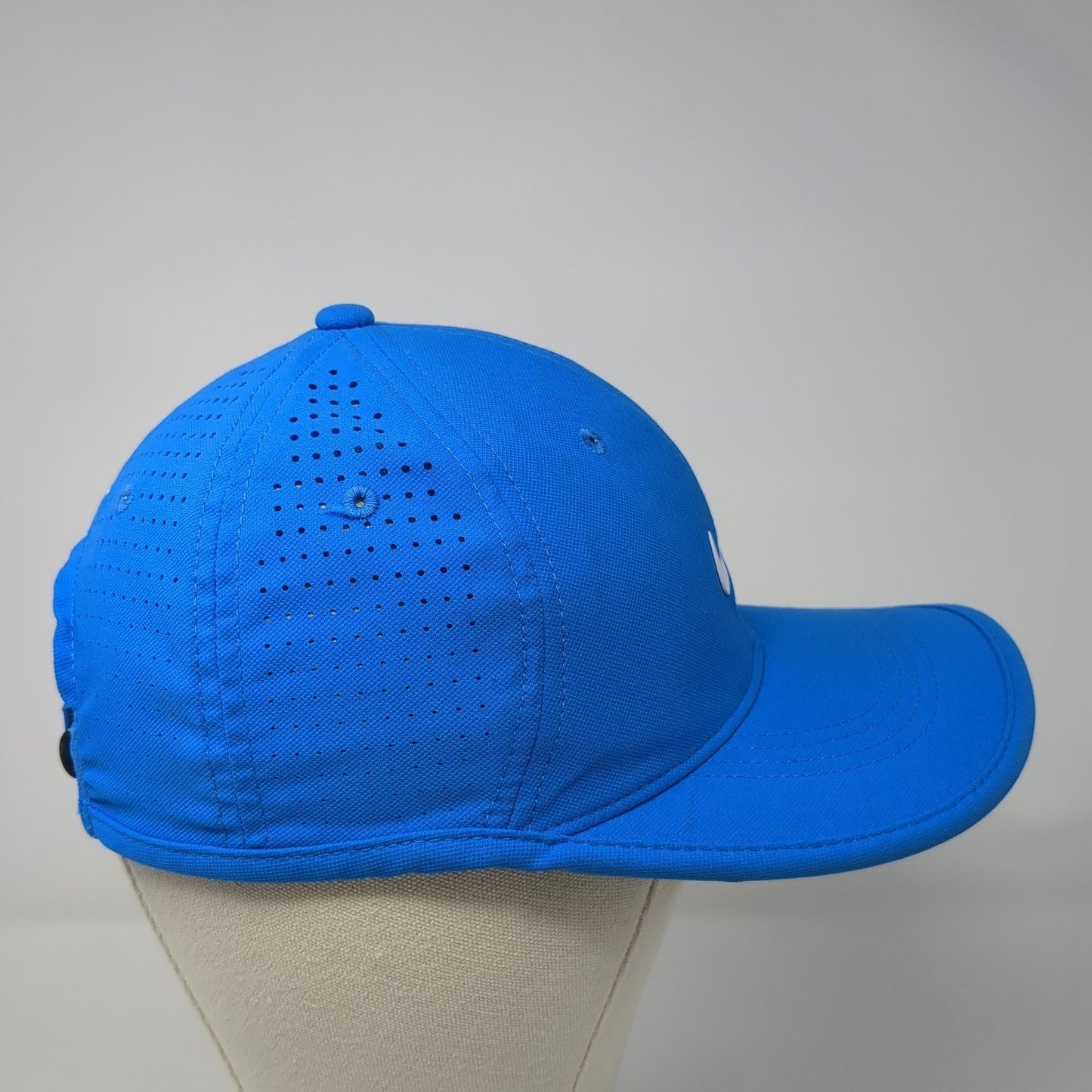Nike Golf Strapback Hat Blue One Size Adjustable Swoosh Laser Cut Outdoor