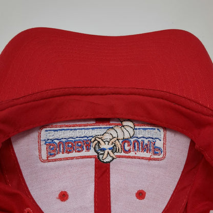 Bubba Gump Snapback Red One Size Hat Shrimp Restaurant Logo Cotton Patch 6 Panel